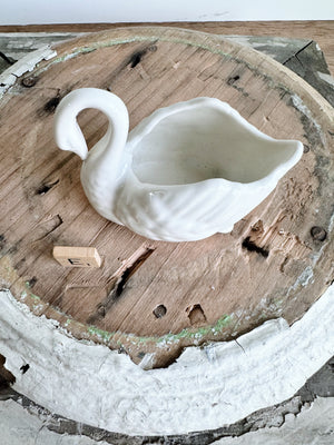 Petite Vintage Swan Planter