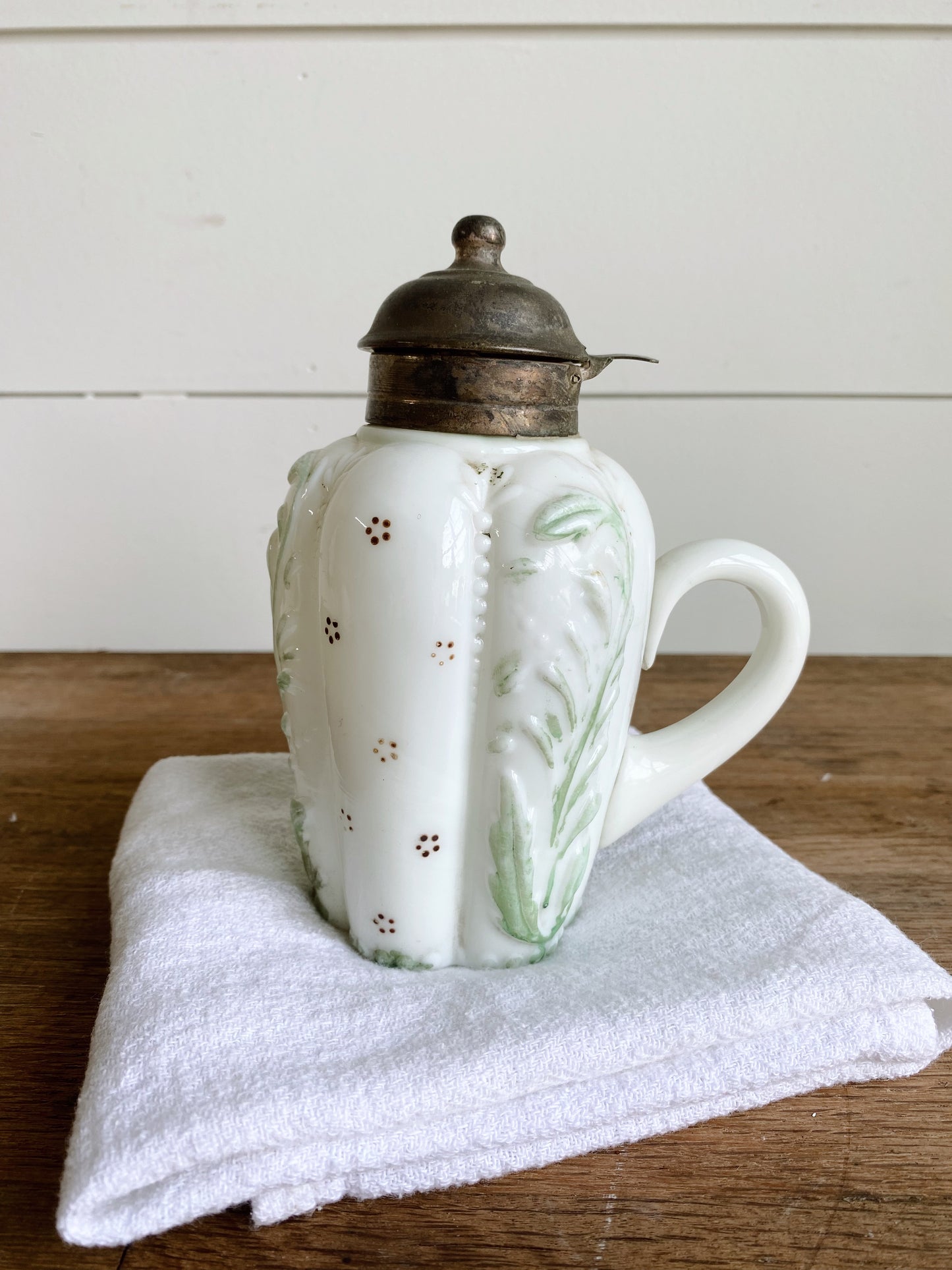 Darling Milkglass Syrup Pitcher