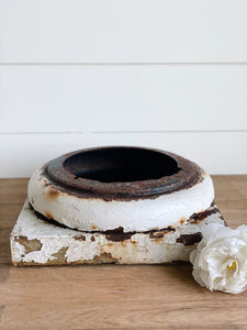 Salvaged Steel Column Base / Riser