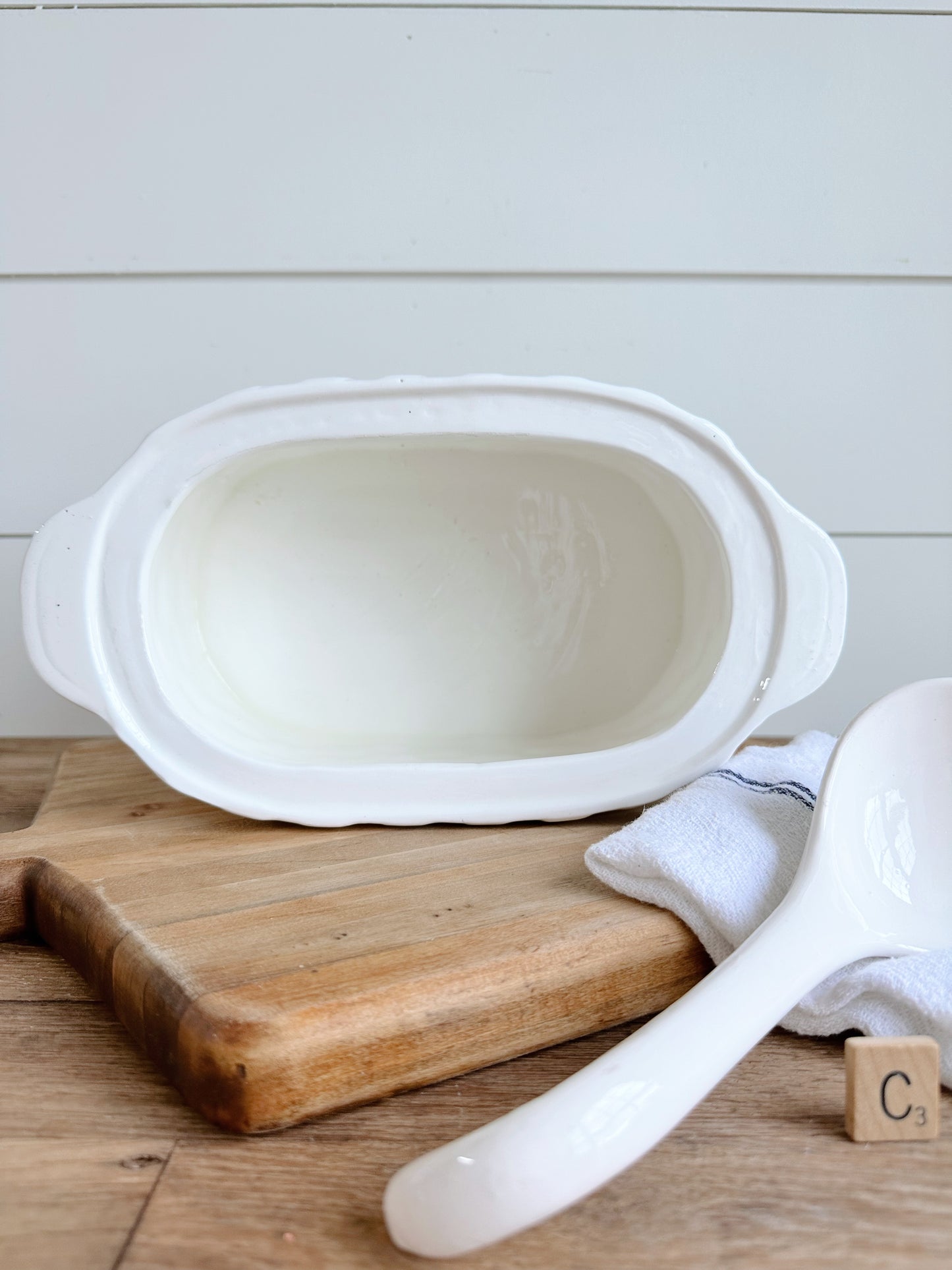 Vintage Hen on a Nest Tureen with Ladle