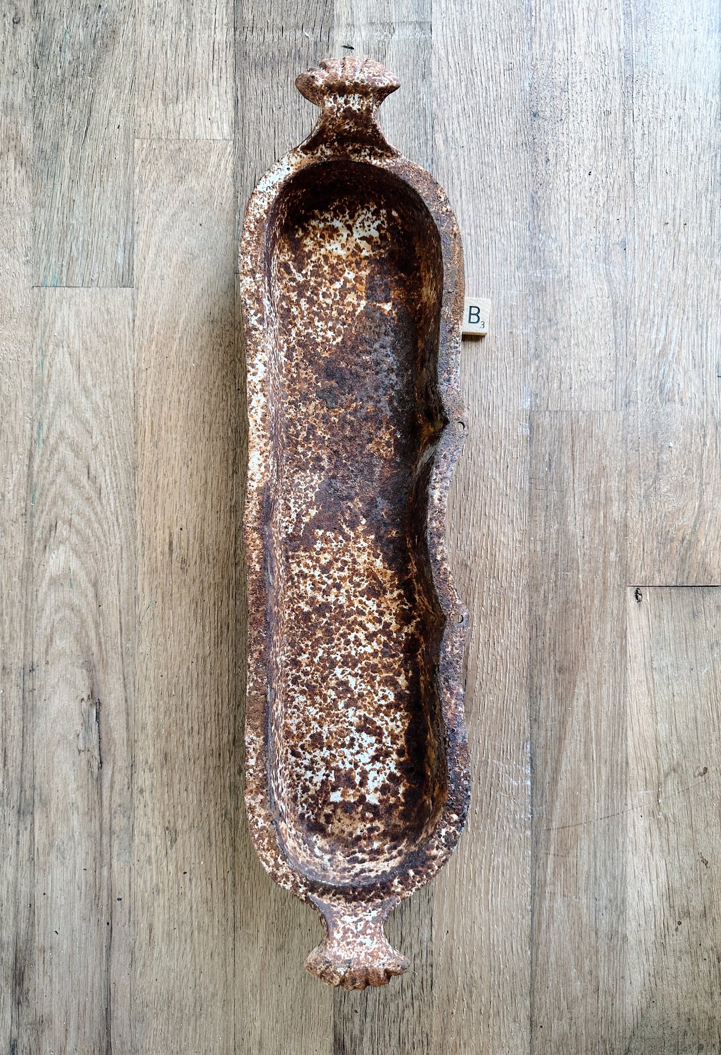 Chippy, Rusty Cast Iron Tray (pots not included)