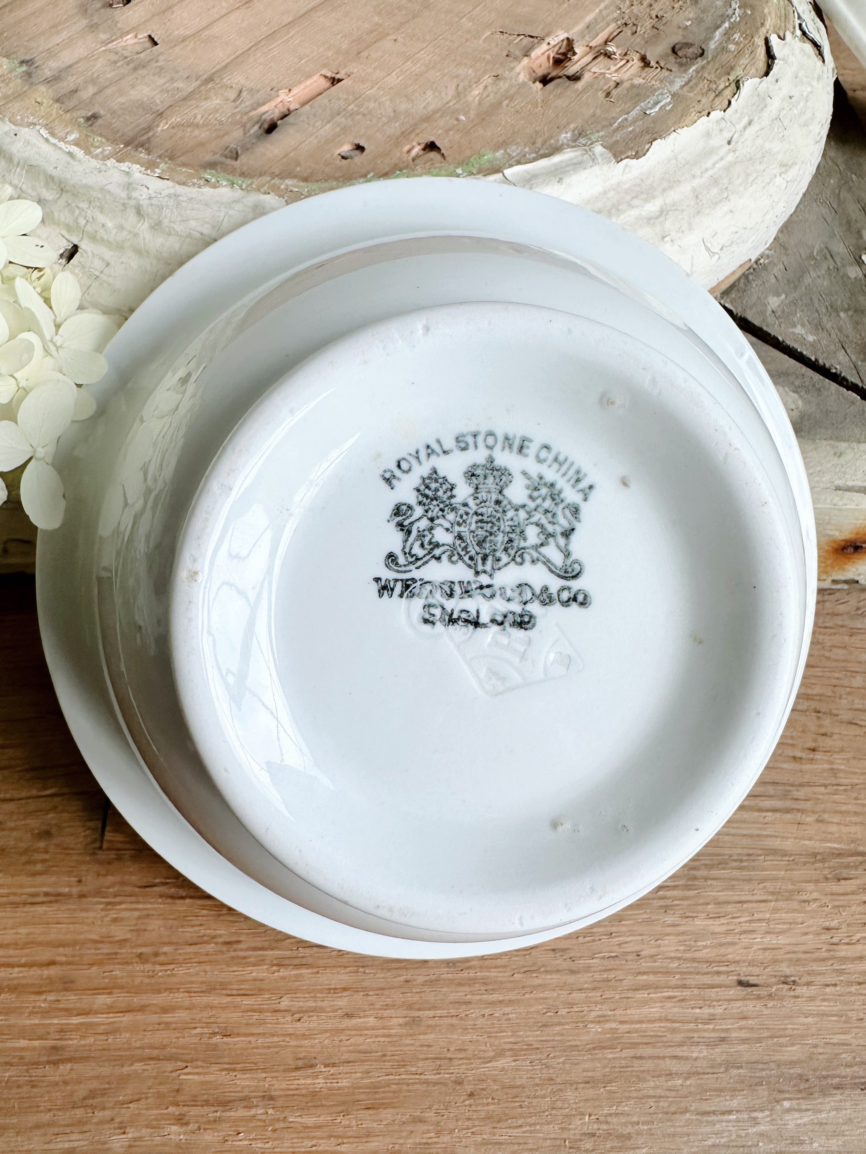 Rare Antique Wedgwood Ironstone Three Piece Butter Dish