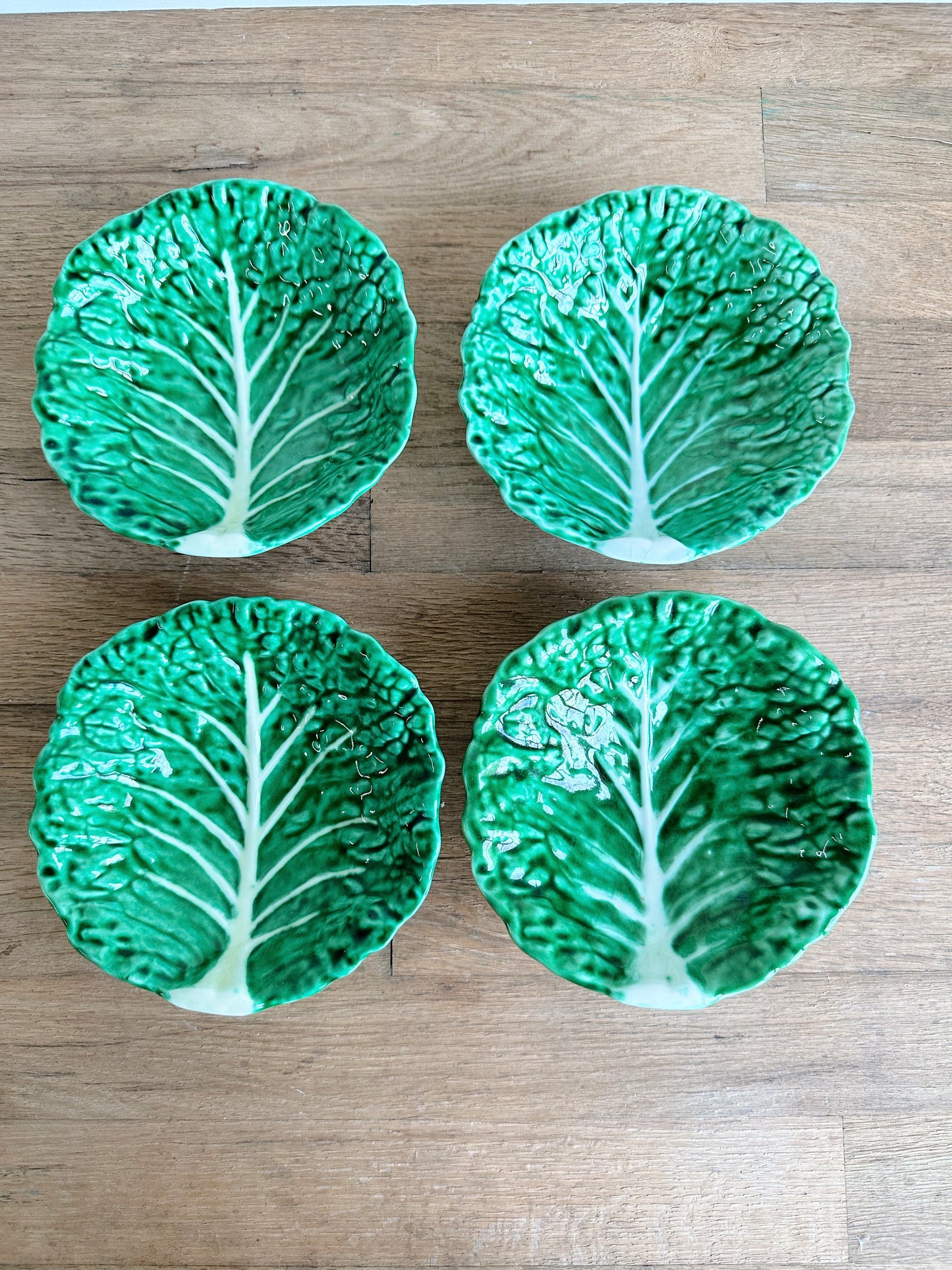 Collection of Four Vintage Cabbage Ware Dishes