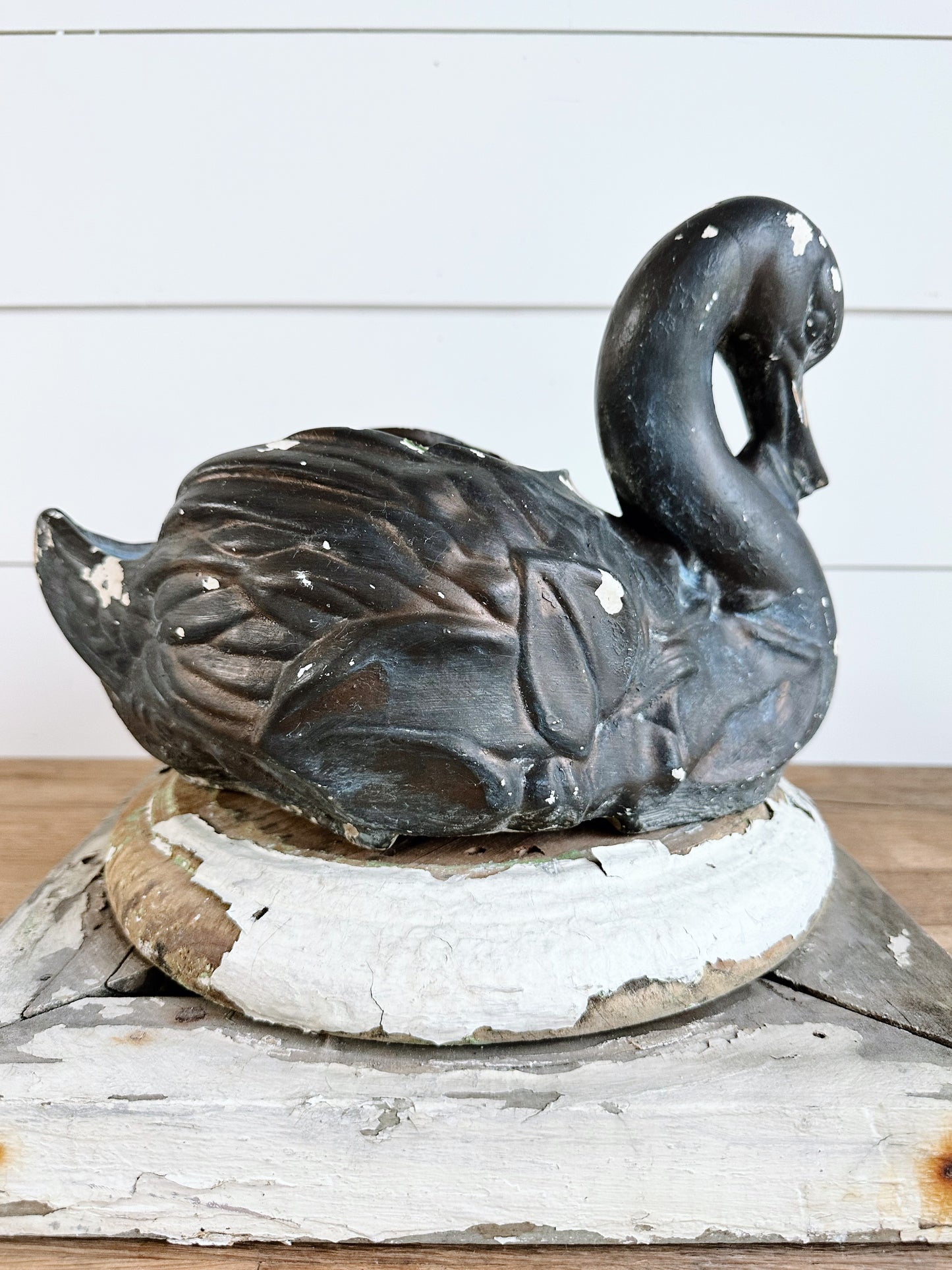 Chippy Iron Swan Planter