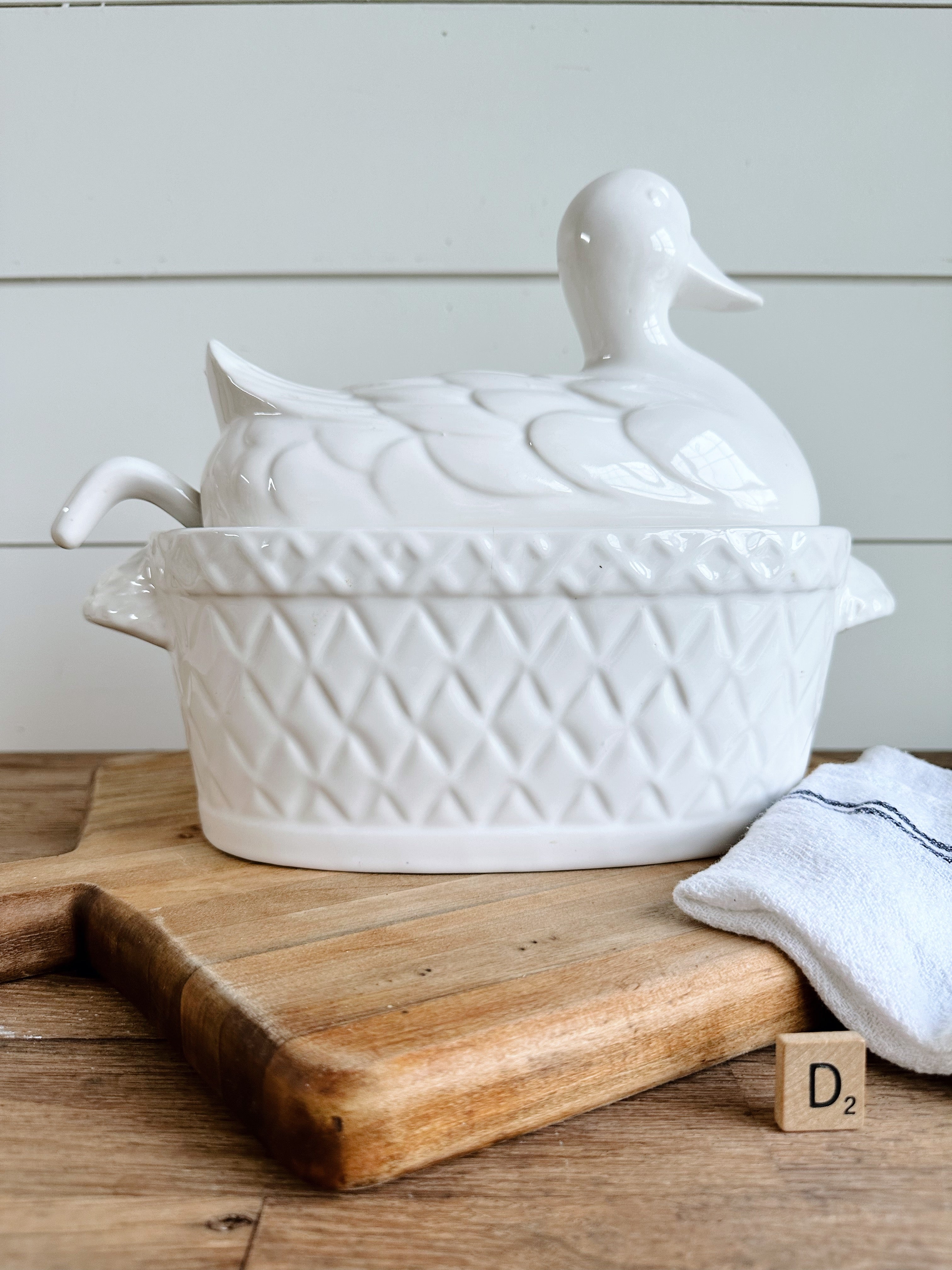 Vintage Duck Tureen with Ladle