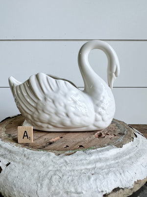 Lovely Vintage Swan Planter
