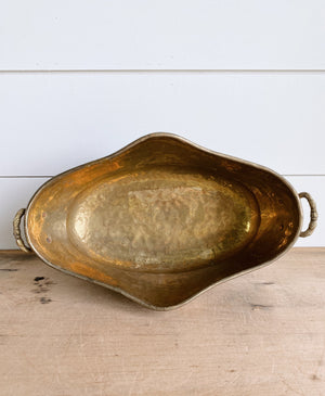 Beautiful Vintage Brass Footed Planter