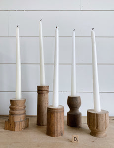 Collection of Antique Salvage Taper Candle Holders